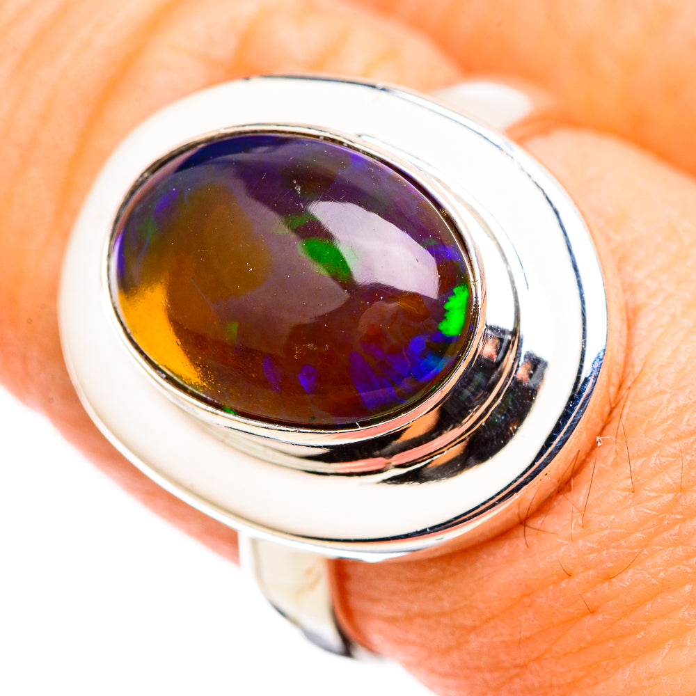 Black Opal Rings handcrafted by Ana Silver Co - RING129944