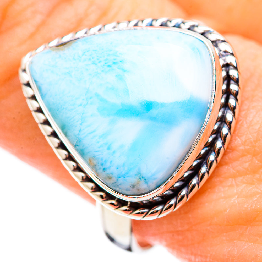 Larimar Rings handcrafted by Ana Silver Co - RING129947
