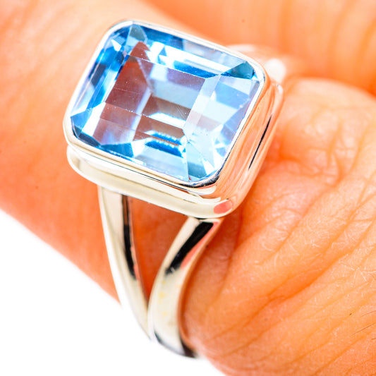 Blue Topaz Rings handcrafted by Ana Silver Co - RING129950