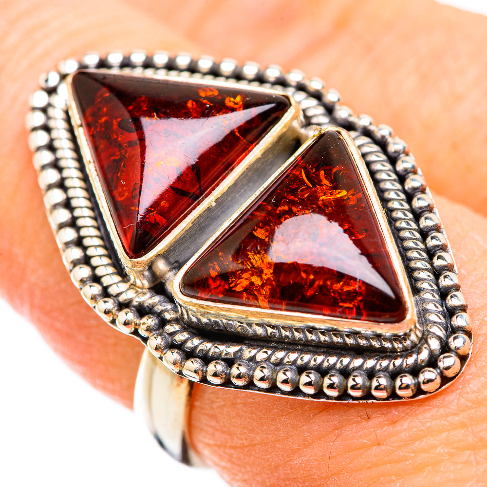 Baltic Amber Rings handcrafted by Ana Silver Co - RING129957