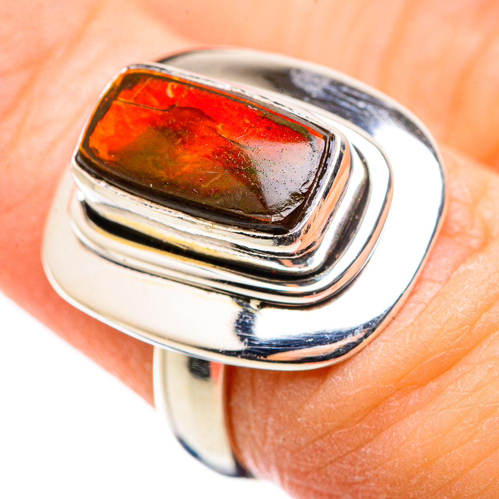 Ammolite Rings handcrafted by Ana Silver Co - RING129960