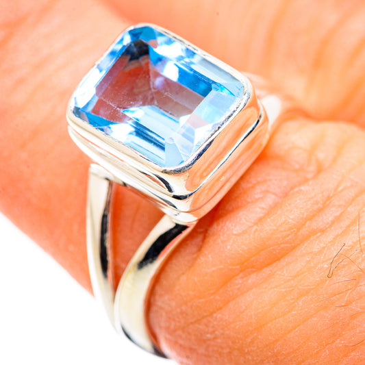 Blue Topaz Rings handcrafted by Ana Silver Co - RING129976