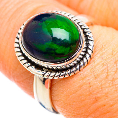 Black Opal Rings handcrafted by Ana Silver Co - RING129994