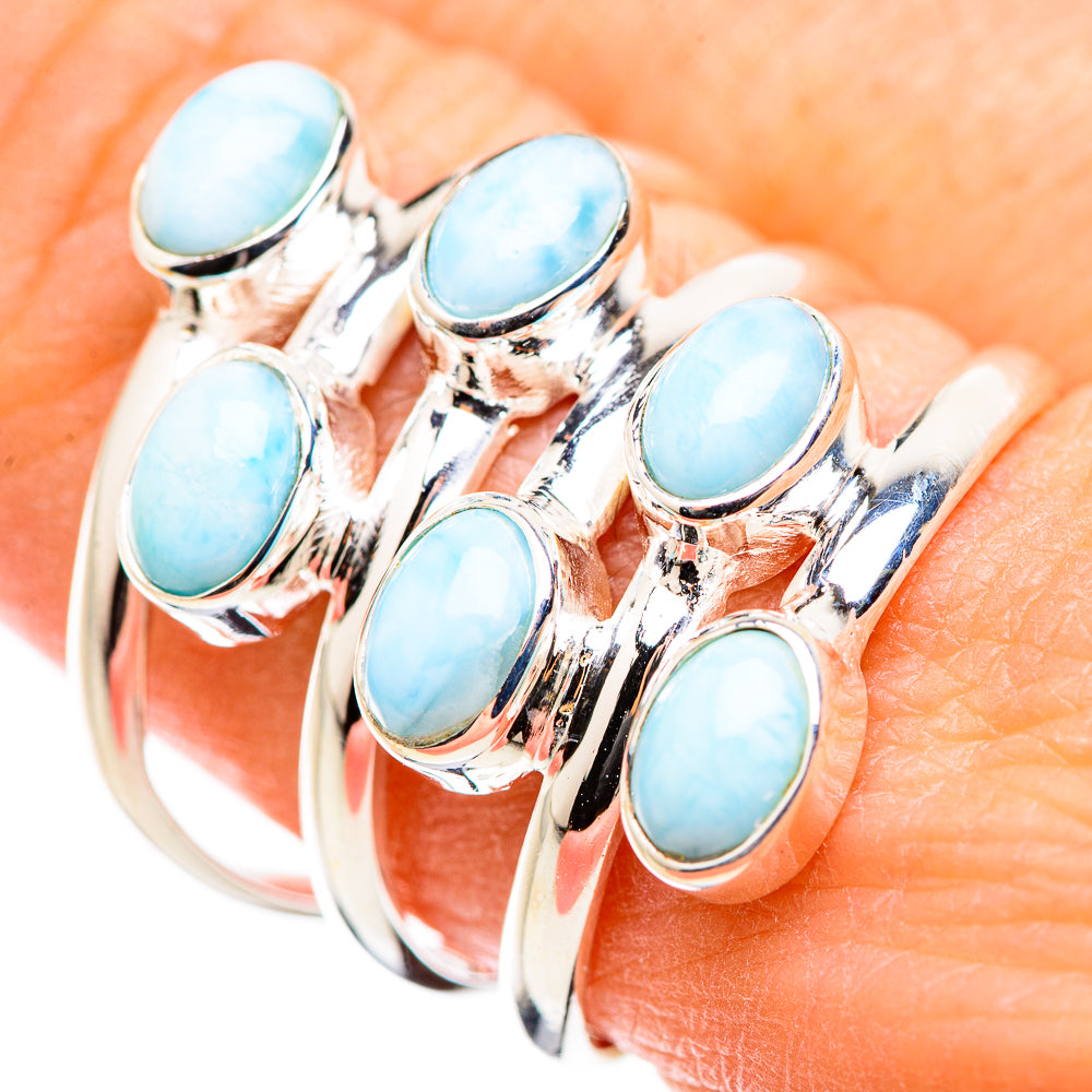 Larimar Rings handcrafted by Ana Silver Co - RING130000