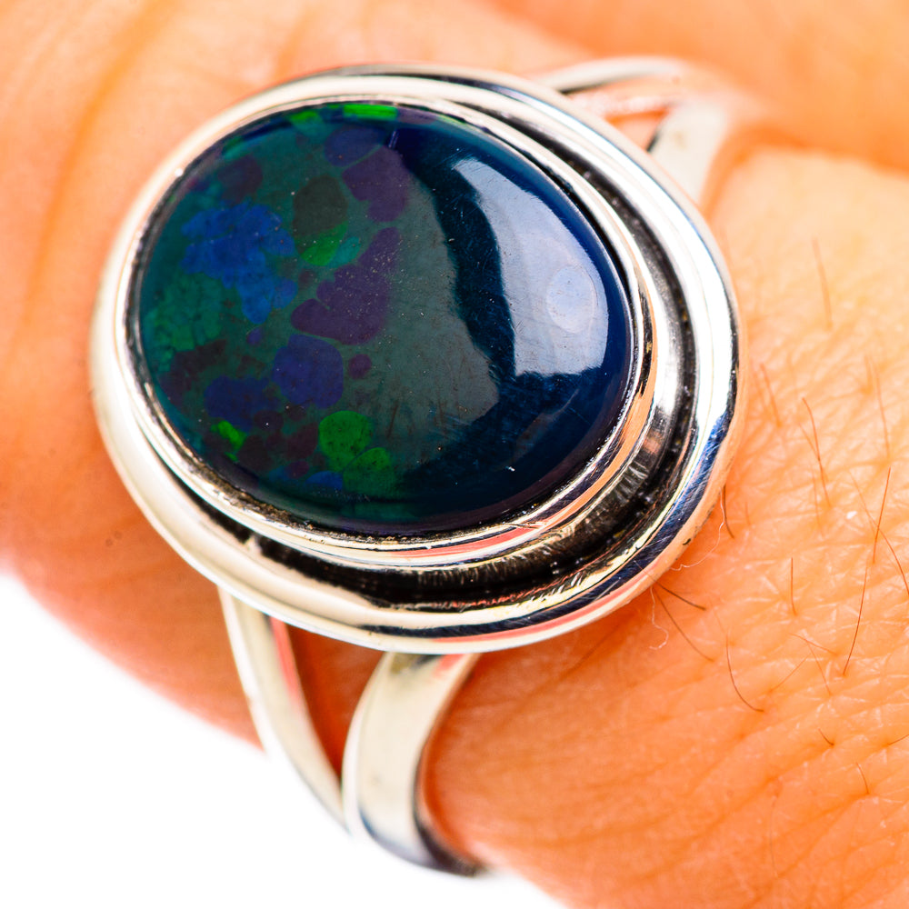Black Opal Rings handcrafted by Ana Silver Co - RING130015