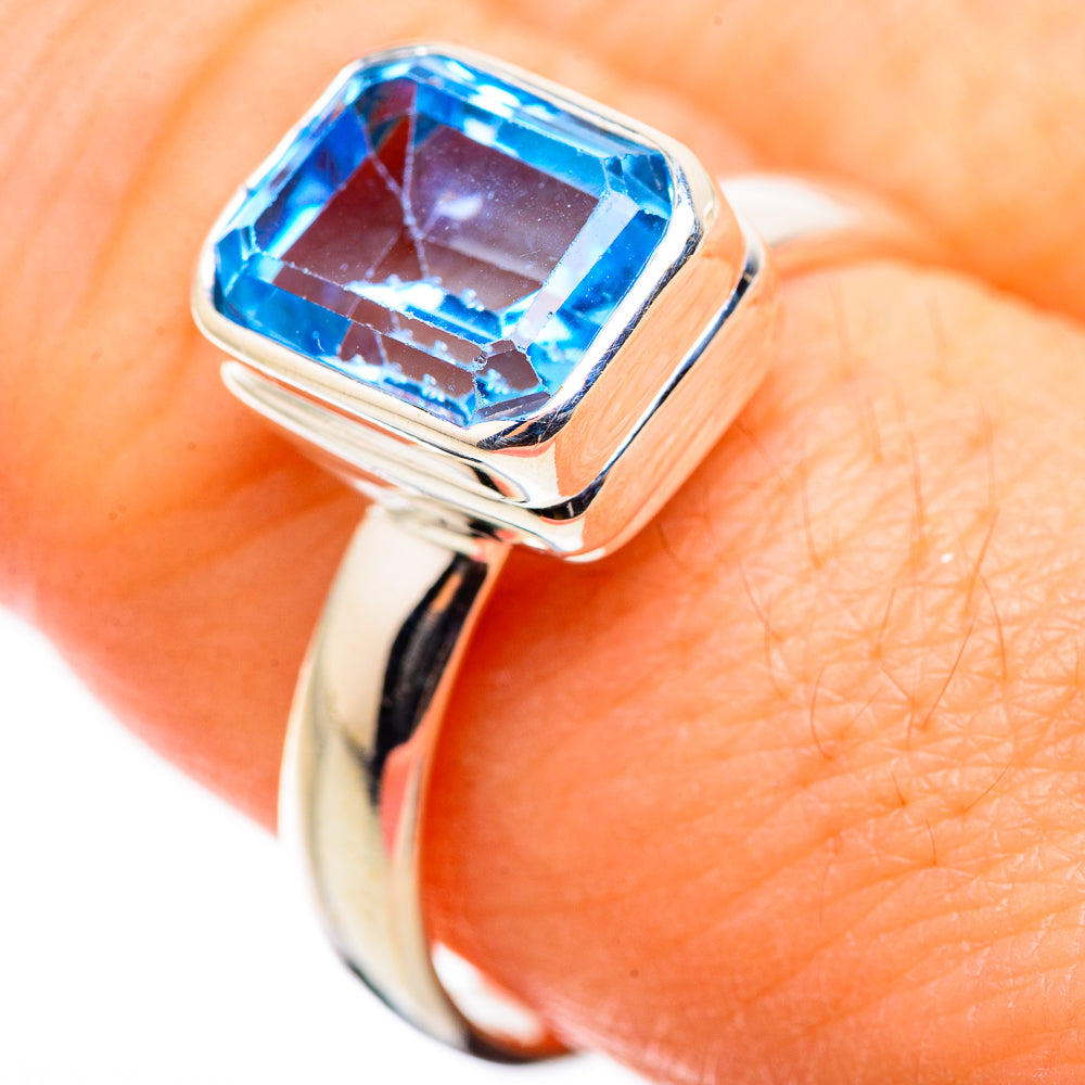 Blue Topaz Rings handcrafted by Ana Silver Co - RING130018
