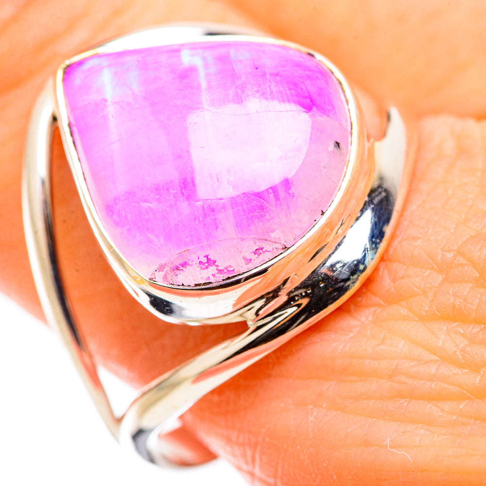 Pink Moonstone Rings handcrafted by Ana Silver Co - RING130029