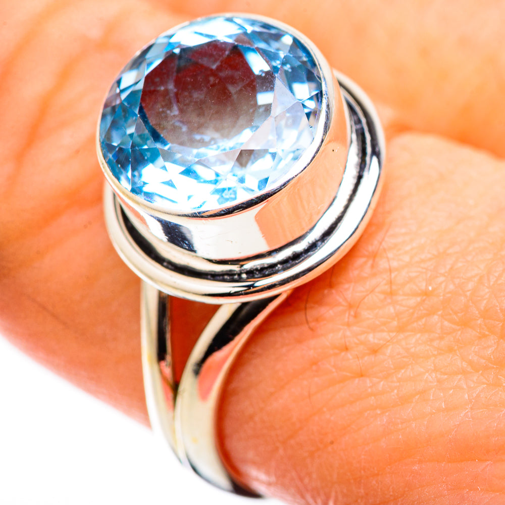 Blue Topaz Rings handcrafted by Ana Silver Co - RING130045