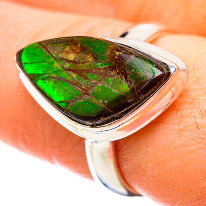 Ammolite Rings handcrafted by Ana Silver Co - RING130047