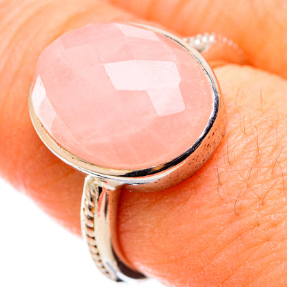 Rose Quartz Rings handcrafted by Ana Silver Co - RING130052