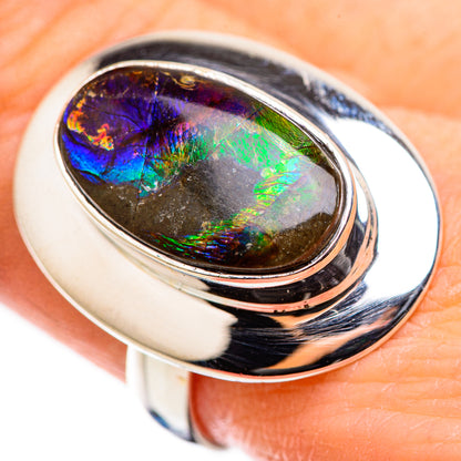 Ammolite Rings handcrafted by Ana Silver Co - RING130056