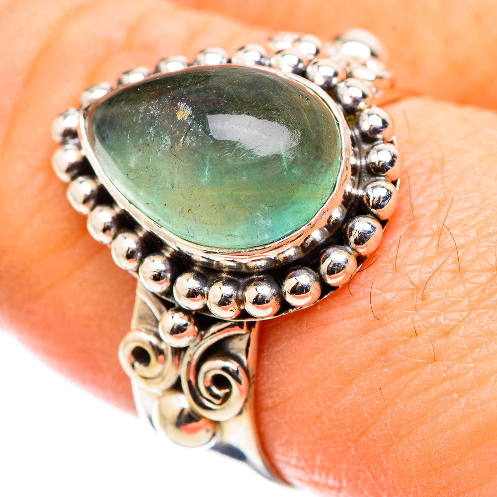 Blue Fluorite Rings handcrafted by Ana Silver Co - RING130064