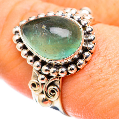 Blue Fluorite Rings handcrafted by Ana Silver Co - RING130064