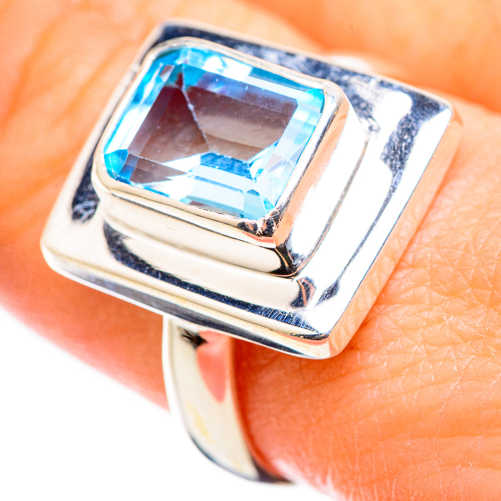 Blue Topaz Rings handcrafted by Ana Silver Co - RING130067