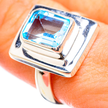 Blue Topaz Rings handcrafted by Ana Silver Co - RING130067