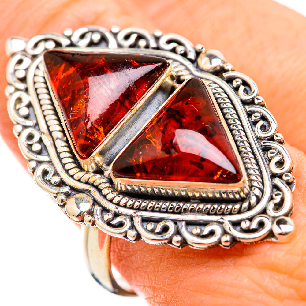 Baltic Amber Rings handcrafted by Ana Silver Co - RING130074