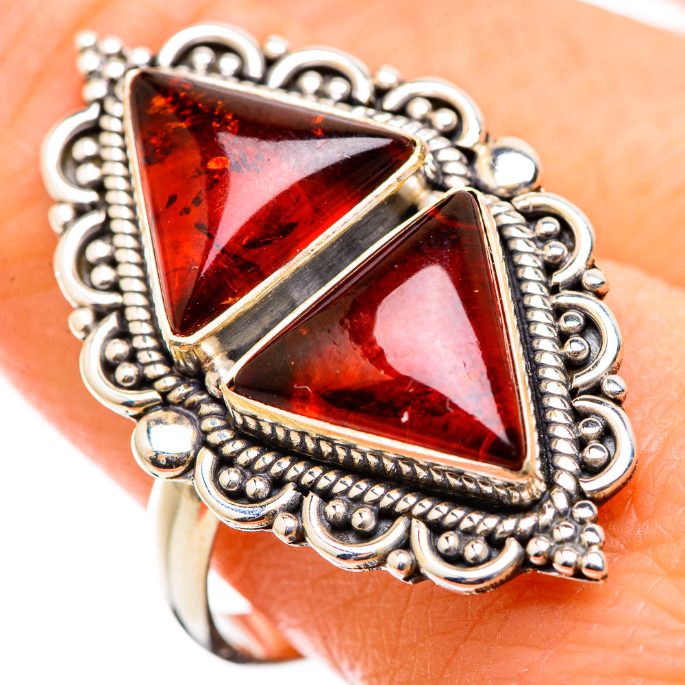 Baltic Amber Rings handcrafted by Ana Silver Co - RING130076