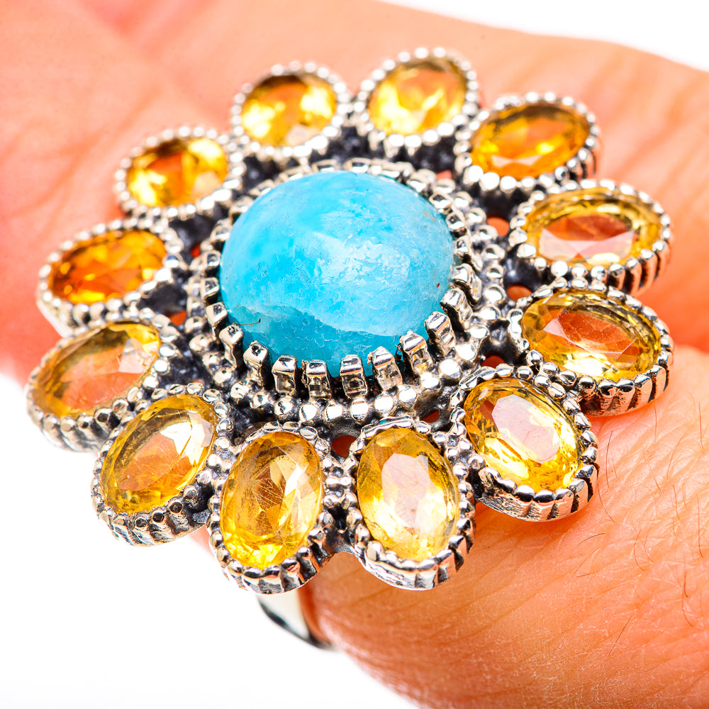 Larimar Rings handcrafted by Ana Silver Co - RING130086