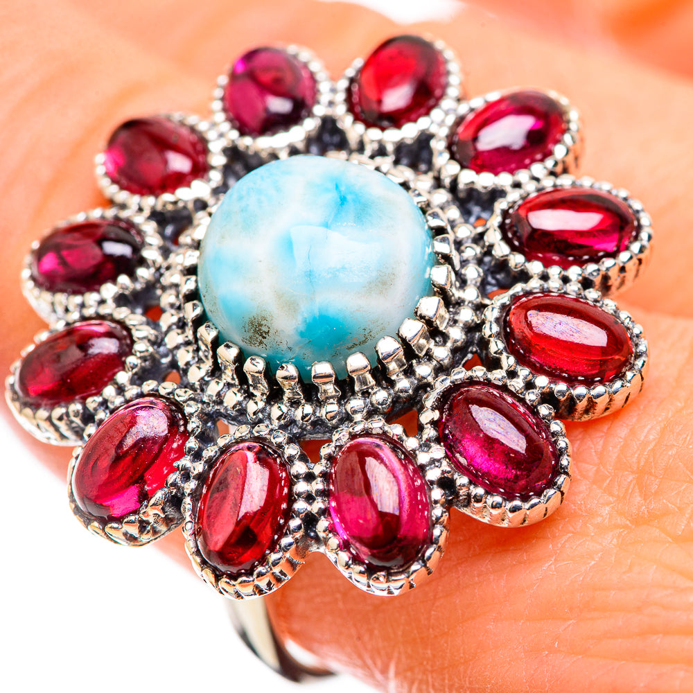 Larimar Rings handcrafted by Ana Silver Co - RING130089