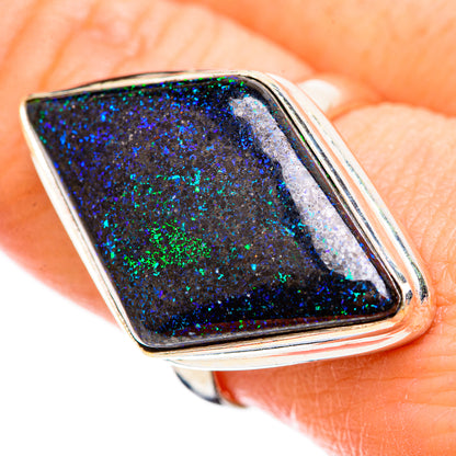 Andamooka Opal Rings handcrafted by Ana Silver Co - RING130090
