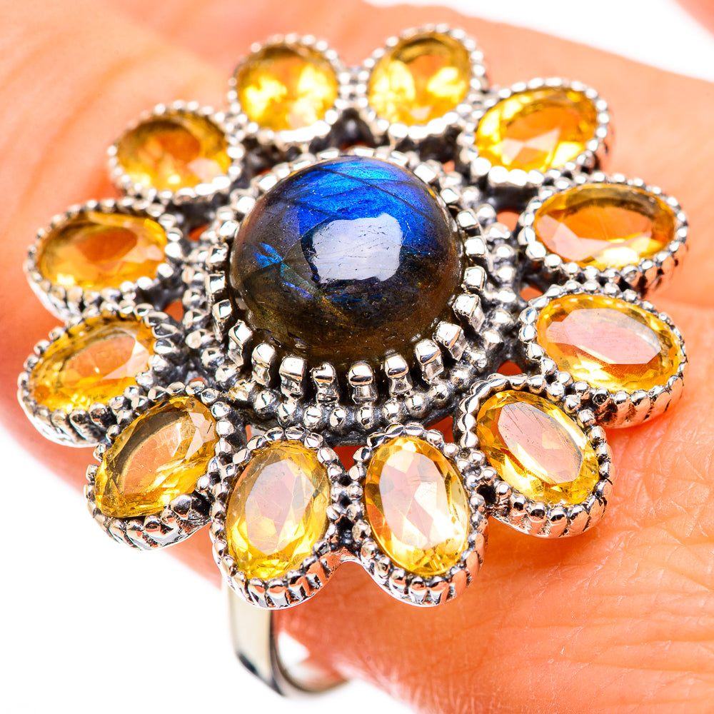 Labradorite Rings handcrafted by Ana Silver Co - RING130092