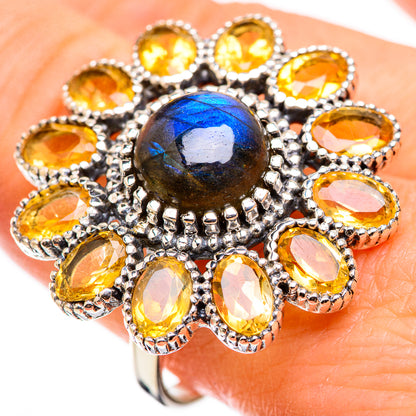Labradorite Rings handcrafted by Ana Silver Co - RING130092