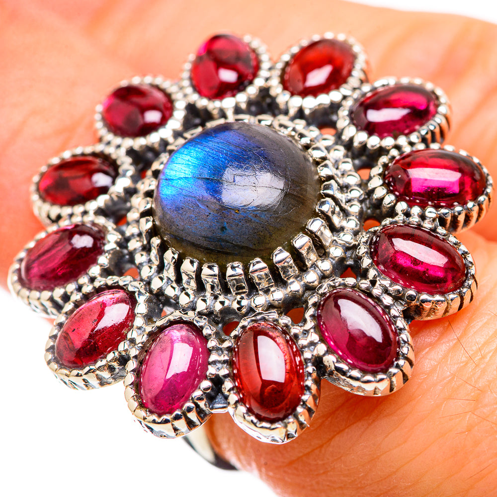 Labradorite Rings handcrafted by Ana Silver Co - RING130096