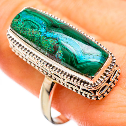 Malachite In Chrysocolla Rings handcrafted by Ana Silver Co - RING130100
