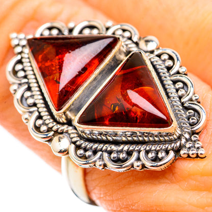 Baltic Amber Rings handcrafted by Ana Silver Co - RING130102