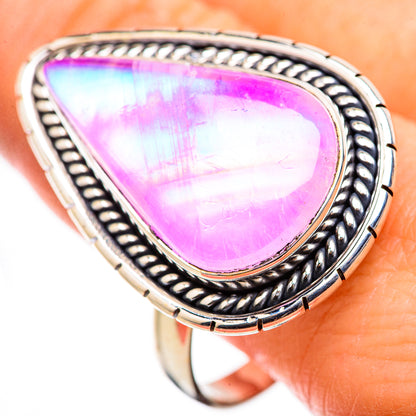 Pink Moonstone Rings handcrafted by Ana Silver Co - RING130107