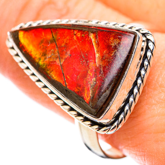 Ammolite Rings handcrafted by Ana Silver Co - RING130108
