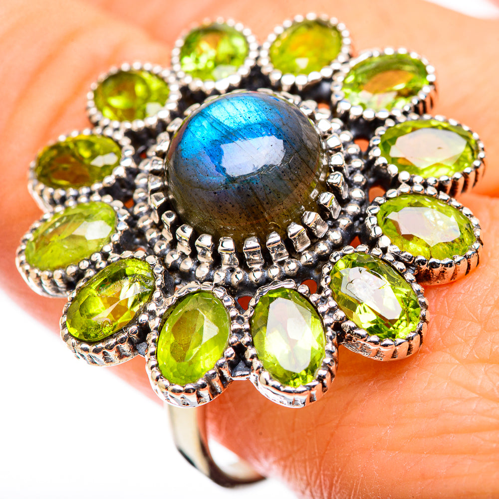 Labradorite Rings handcrafted by Ana Silver Co - RING130116