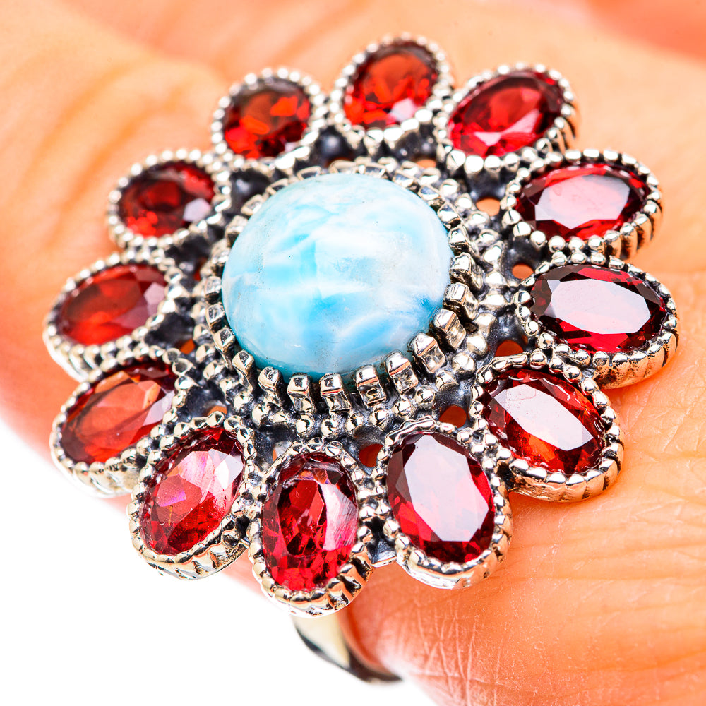 Larimar Rings handcrafted by Ana Silver Co - RING130119