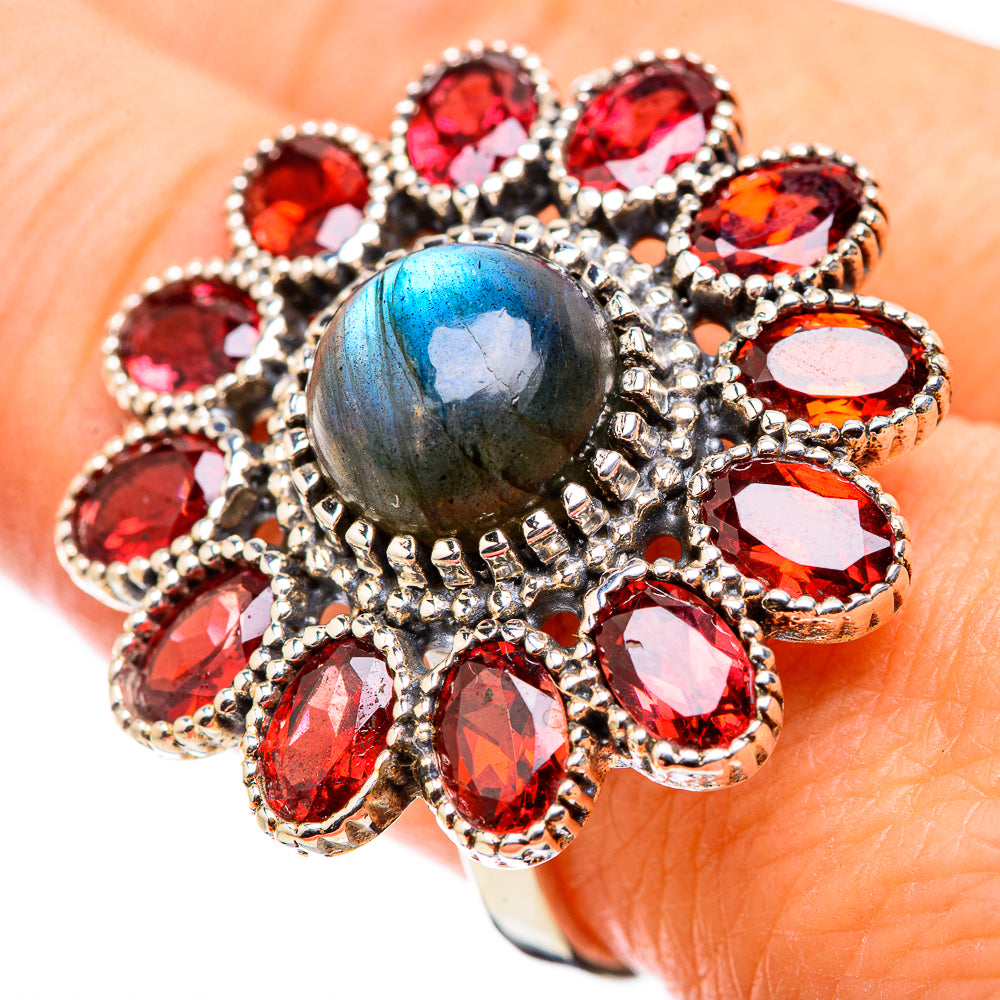 Labradorite Rings handcrafted by Ana Silver Co - RING130122