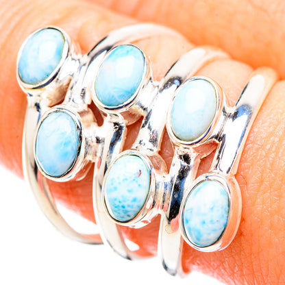 Larimar Rings handcrafted by Ana Silver Co - RING130126