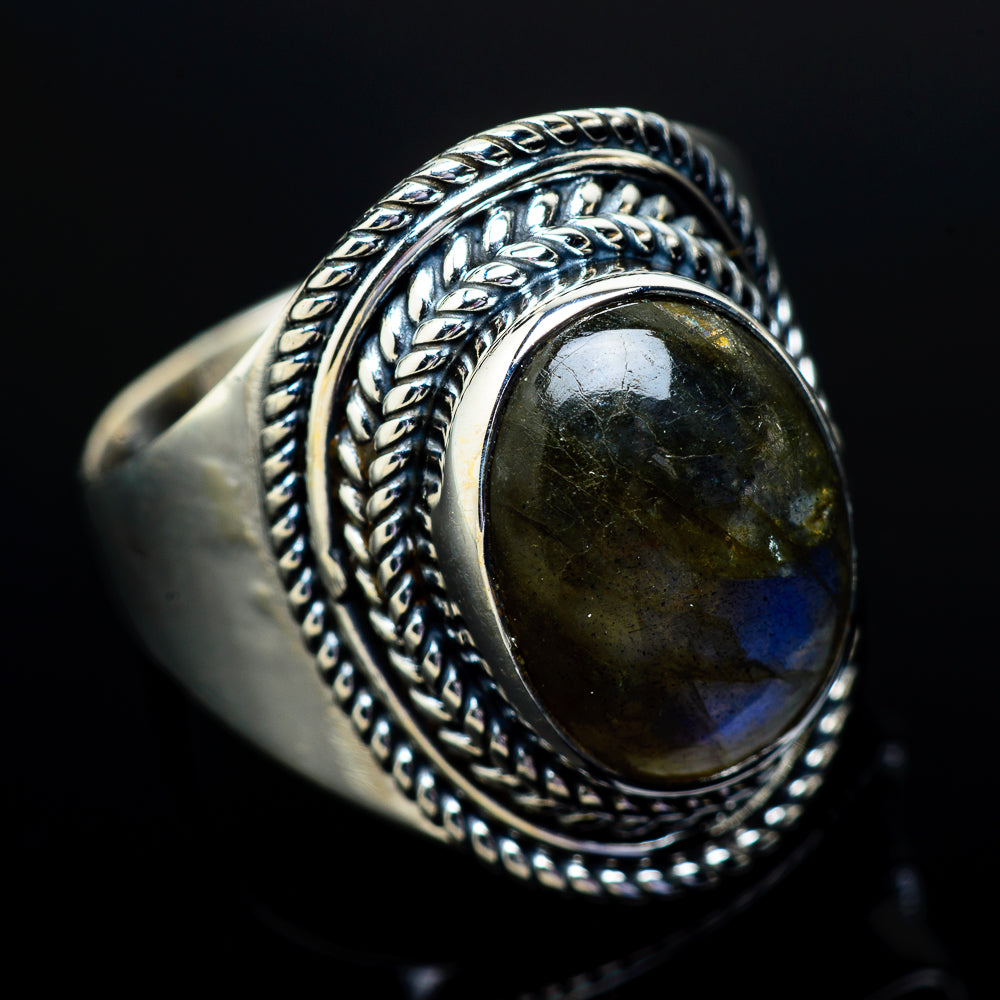 Labradorite Rings handcrafted by Ana Silver Co - RING13013