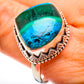Malachite In Chrysocolla Rings handcrafted by Ana Silver Co - RING130142