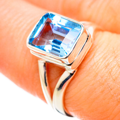 Blue Topaz Rings handcrafted by Ana Silver Co - RING130153