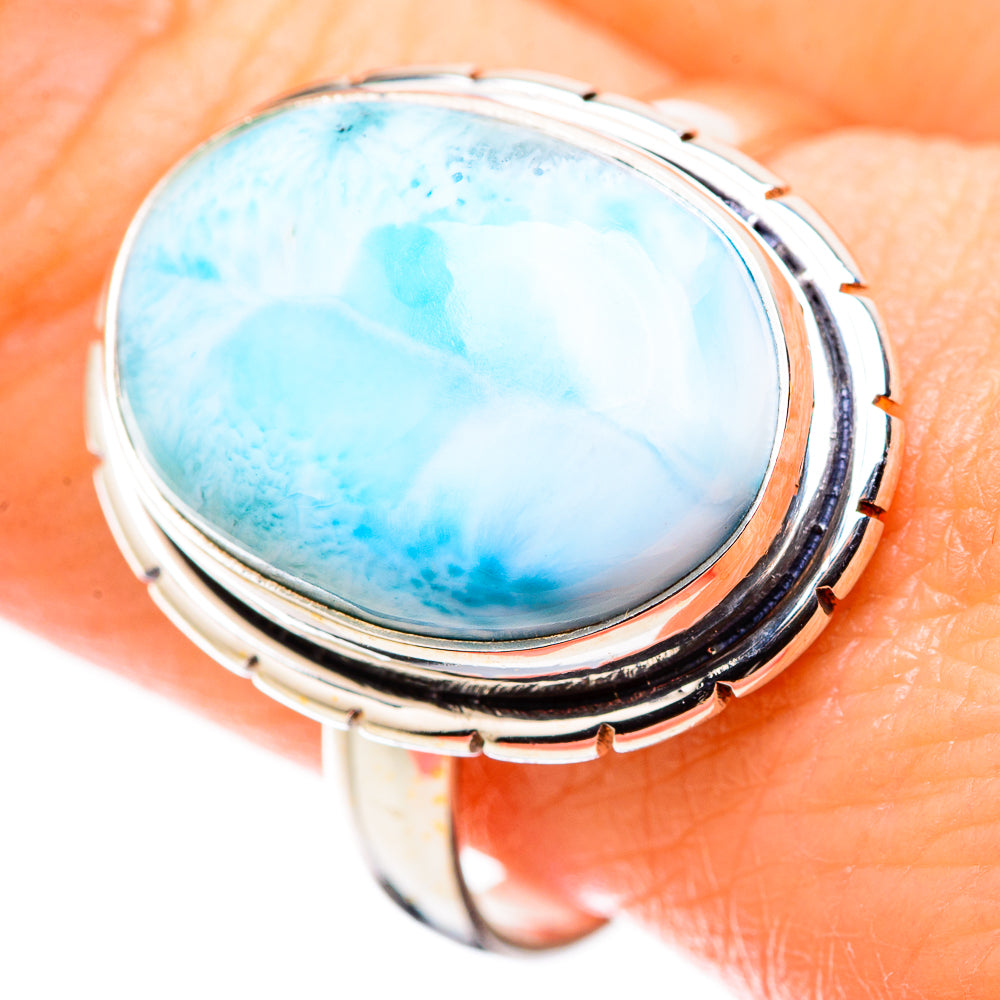 Larimar Rings handcrafted by Ana Silver Co - RING130154