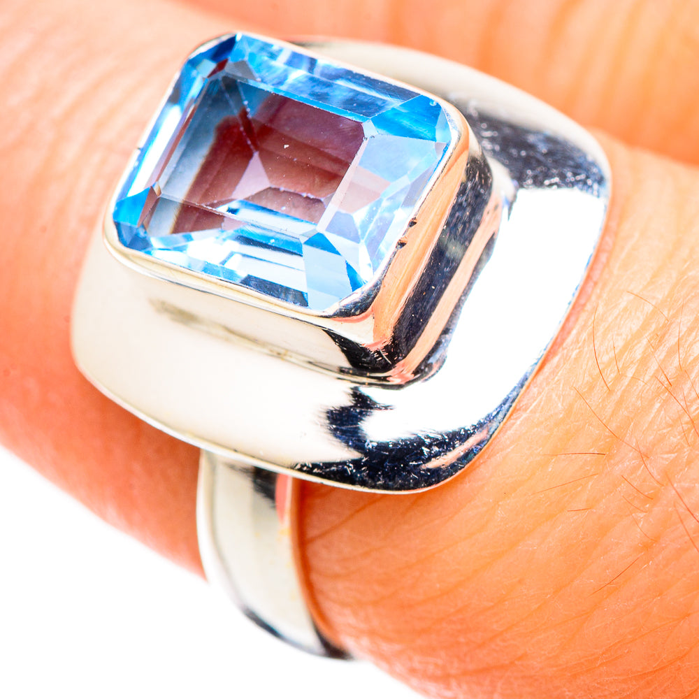 Blue Topaz Rings handcrafted by Ana Silver Co - RING130155