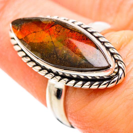 Ammolite Rings handcrafted by Ana Silver Co - RING130166