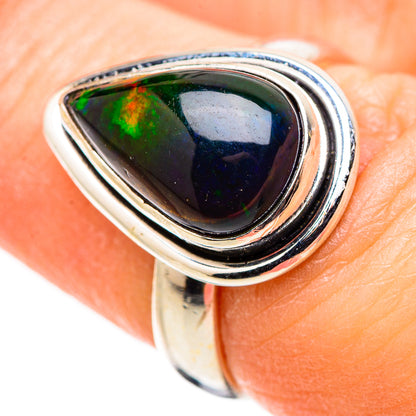Black Opal Rings handcrafted by Ana Silver Co - RING130177