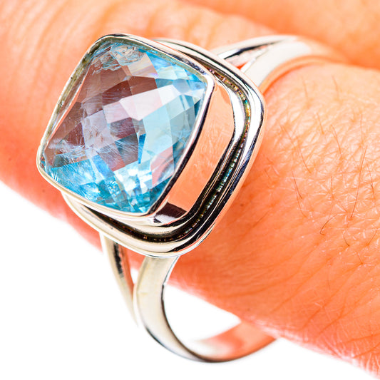 Blue Topaz Rings handcrafted by Ana Silver Co - RING130184