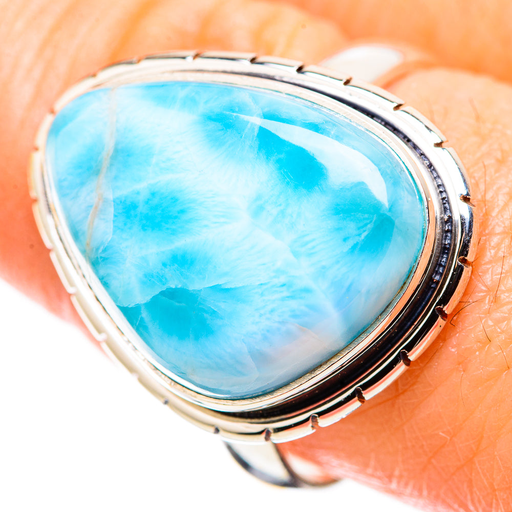 Larimar Rings handcrafted by Ana Silver Co - RING130185