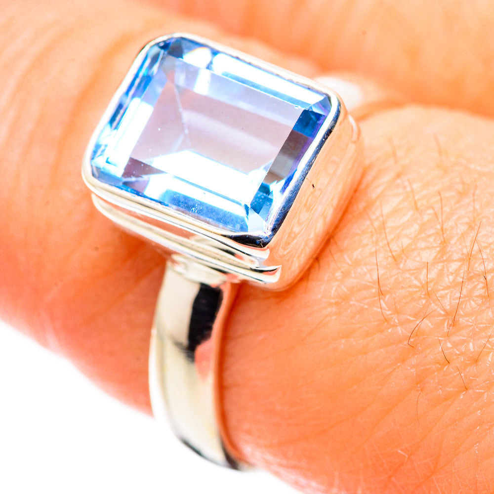 Blue Topaz Rings handcrafted by Ana Silver Co - RING130186
