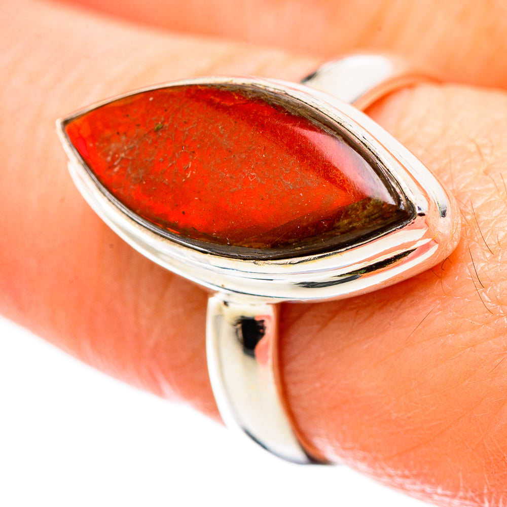 Ammolite Rings handcrafted by Ana Silver Co - RING130194