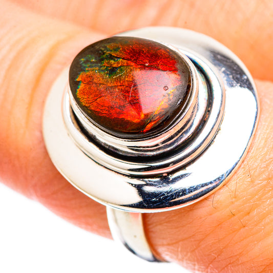 Ammolite Rings handcrafted by Ana Silver Co - RING130195