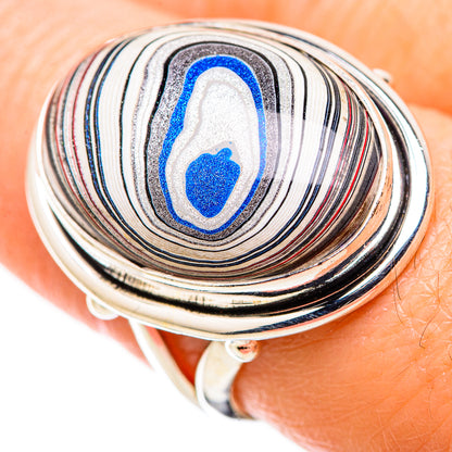 Fordite Rings handcrafted by Ana Silver Co - RING130198