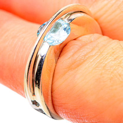 Blue Topaz Rings handcrafted by Ana Silver Co - RING130210