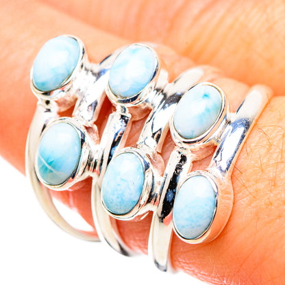 Larimar Rings handcrafted by Ana Silver Co - RING130211